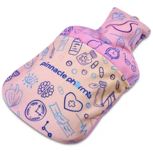 Hoppla Kindle Large Hot Water Bottle and Cover Branded Front